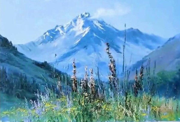 Мастер класс горы маслом Игорь Сахаров