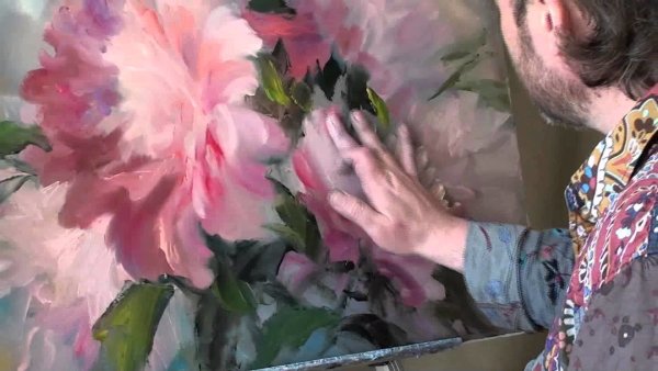 Игорь Сахаров художник мастер класс пионы