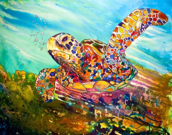Черепаха акрилом