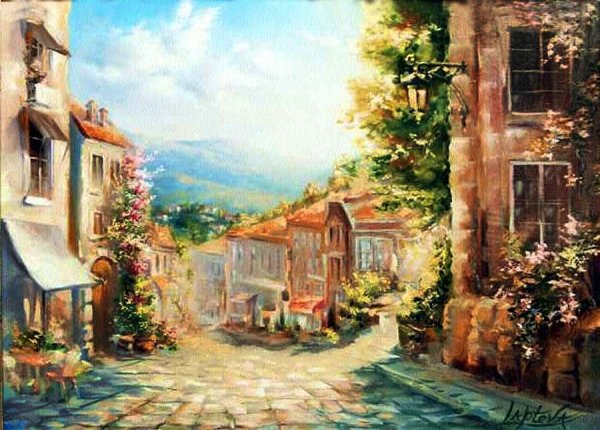 Италия картины художников улочки