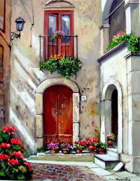 Итальянский дворик рисунок