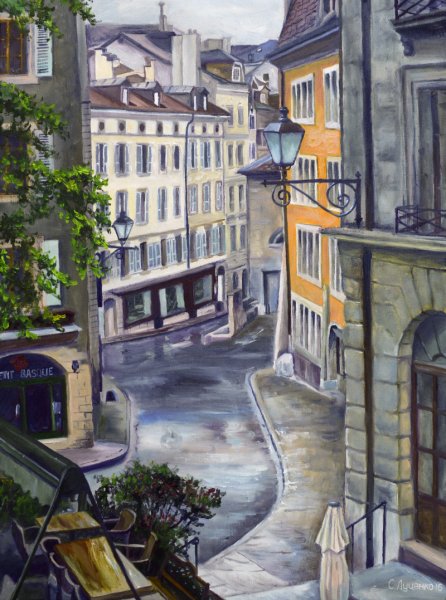 Испания улочки художник