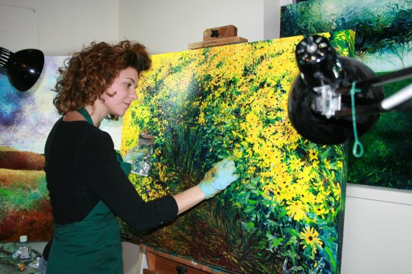 Айрис Скотт картины нарисованные пальцами