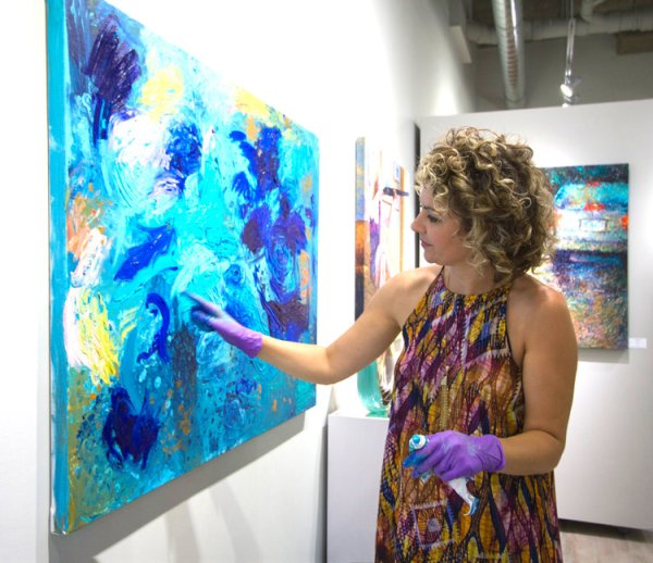 Айрис Скотт картины нарисованные пальцами