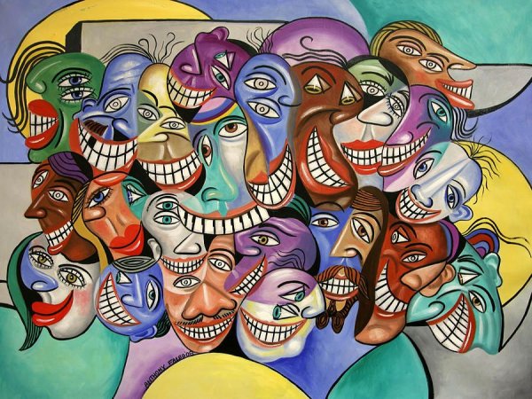 Картина зуб абстракция