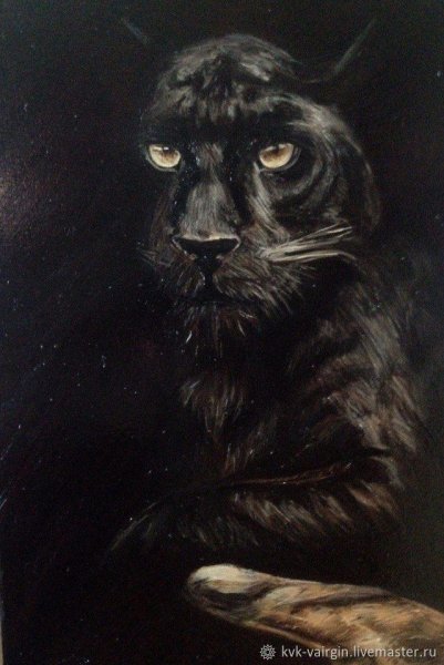 Пантера живопись маслом