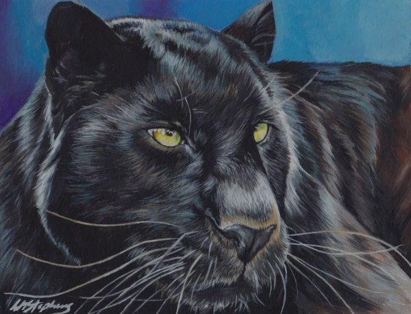 Пантера акрилом
