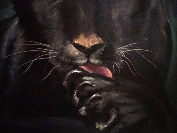 Пантера живопись маслом