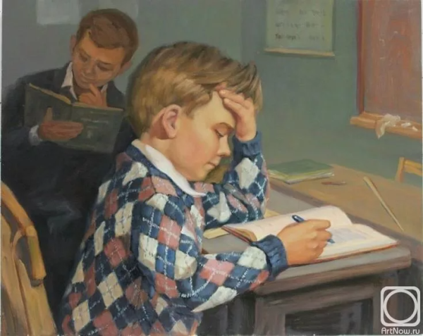 Школьники живопись