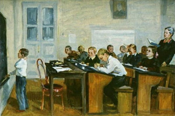 Маковский в сельской школе