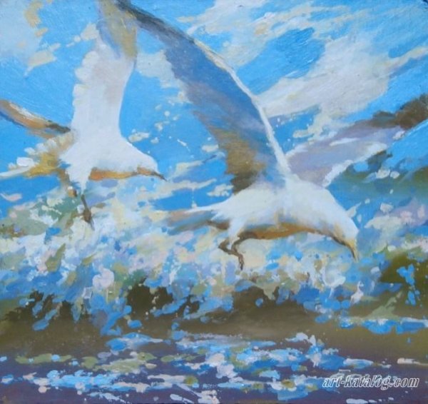 Чайки картина