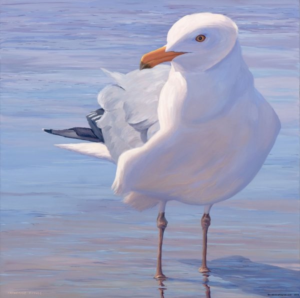 Чайки гуашью