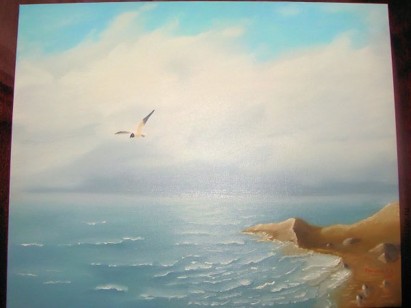 Светлана Бакаева море Чайки холст масло картины
