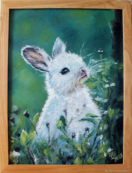 Картины Полины Мягковой зайчики