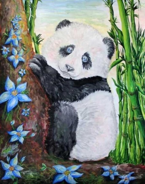 Правополушарное рисование Панда