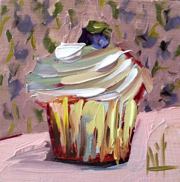 Торт акрилом картина