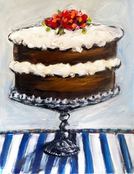 Пирожные живопись тортик