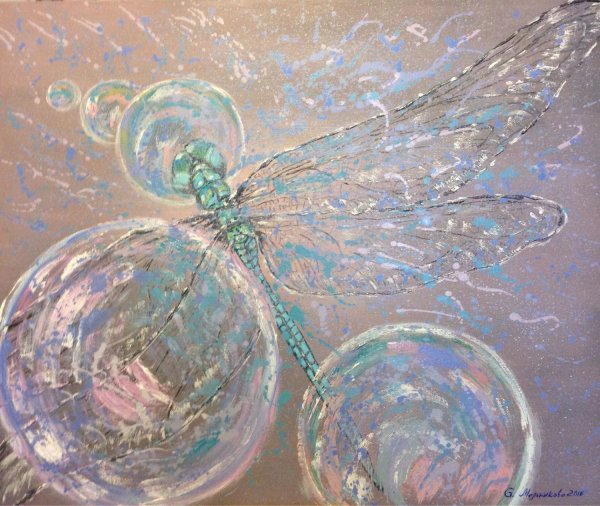 Мыльные пузыри акварелью