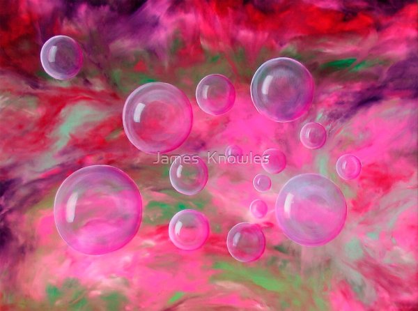 Мыльные пузыри акварелью