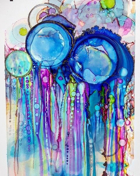 Мыльные пузыри красками