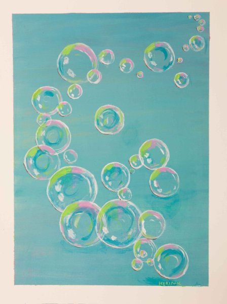 Мыльные пузыри красками