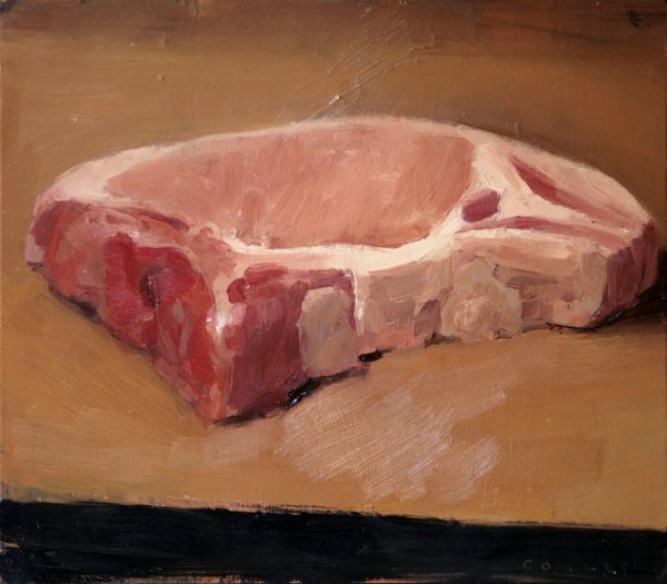 Маслом нарисованное картина мяса