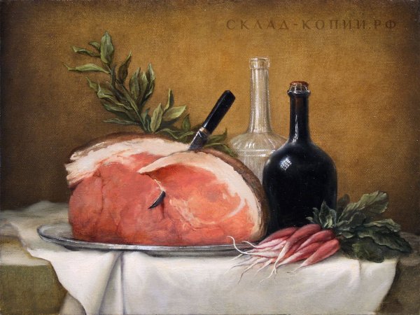 Живопись маслом натюрморт с мясом