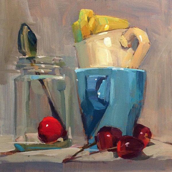Несложный натюрморт маслом