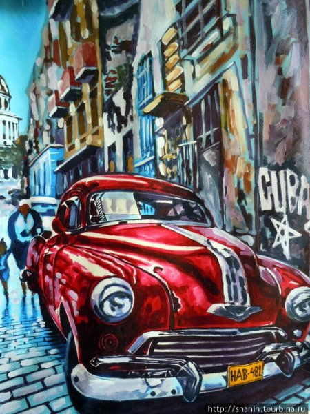 Ретро автомобили в живописи