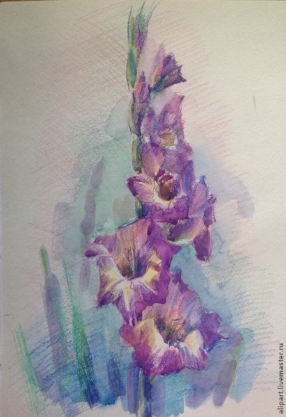 Гладиолусы в масляной живописи