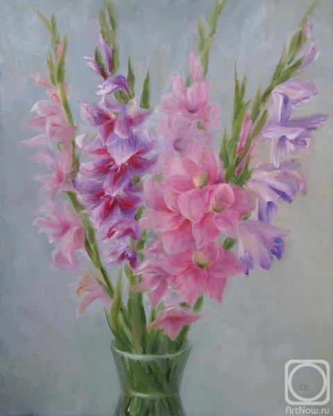 Гладиолус акварель Андрияки