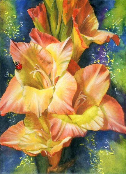 Гладиолусы картины художников