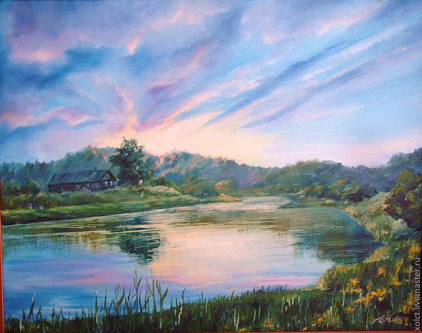 Живопись гуашь Мастрюковские озера