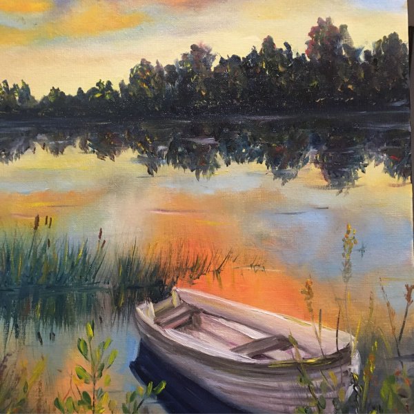 Лодки в живописи маслом