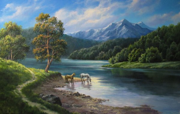 Картины с изображением озера