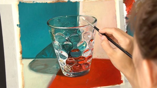 Рисуем стекло маслом