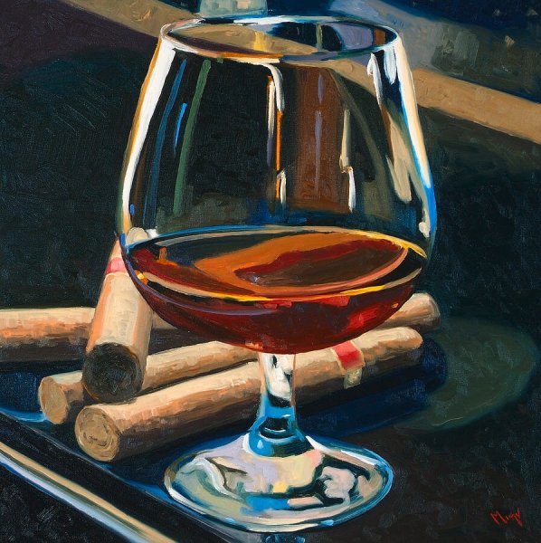 Бокал живопись