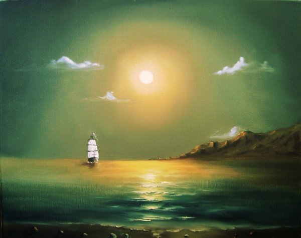 Лунные морские пейзажи