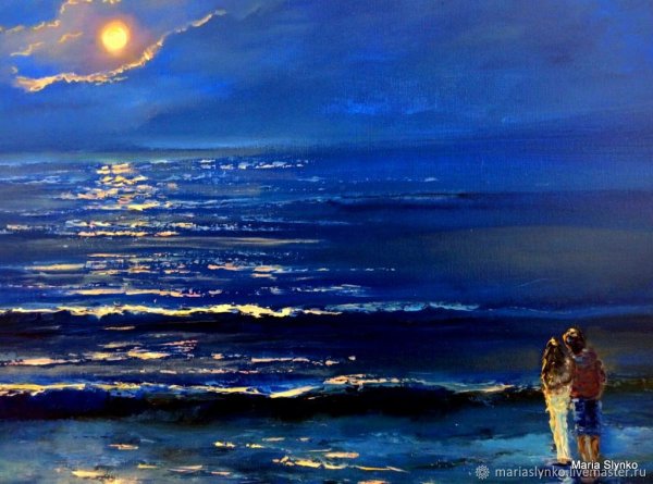 Ночное море картина