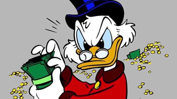 Дональд макдак в деньгах