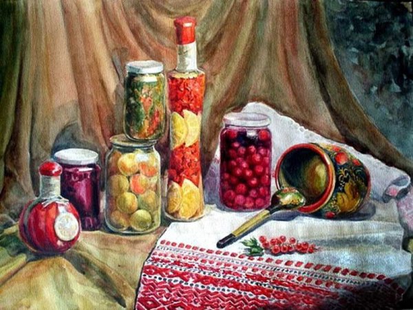 Натюрморт акварель Елена Бокарева