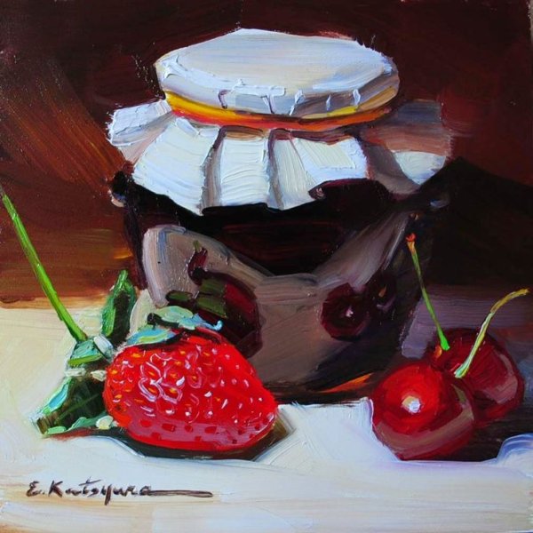 Елена Кацура живопись фрукты