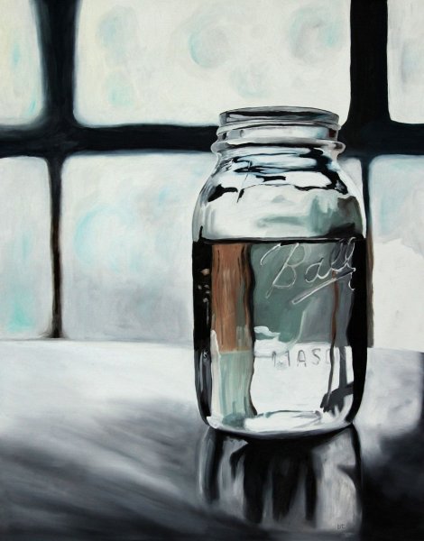 Стеклянная банка живопись