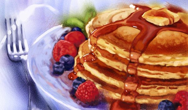 Блины красками