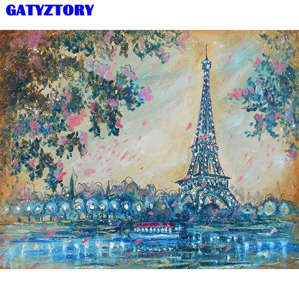 Эйфелева башня масляные краски