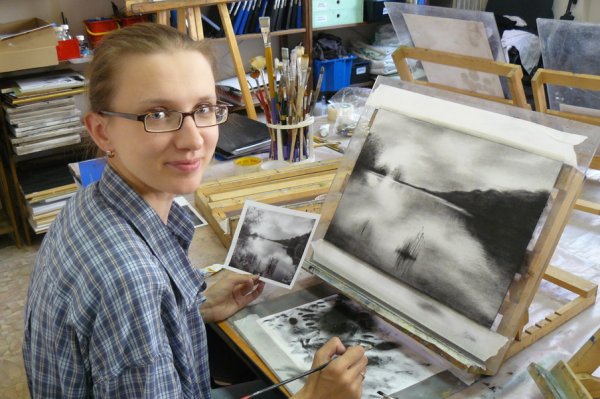 Сухая кисть техника рисования