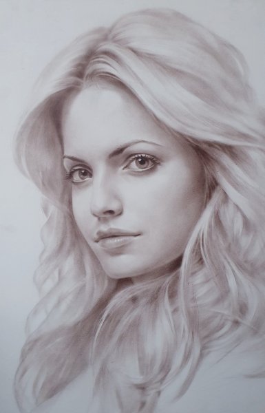 Портрет сухой кистью