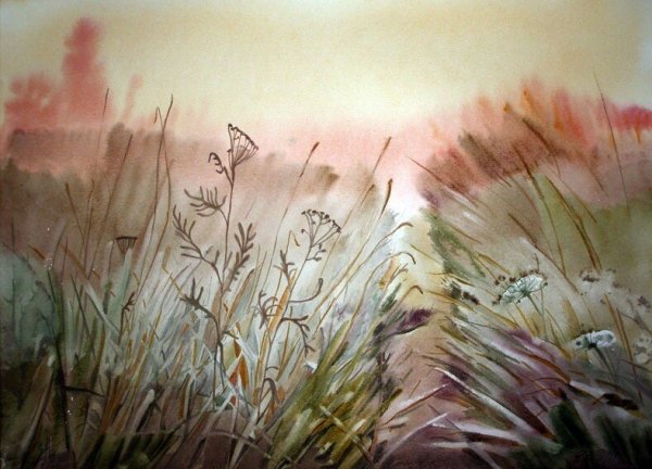 Акварель сухая кисть