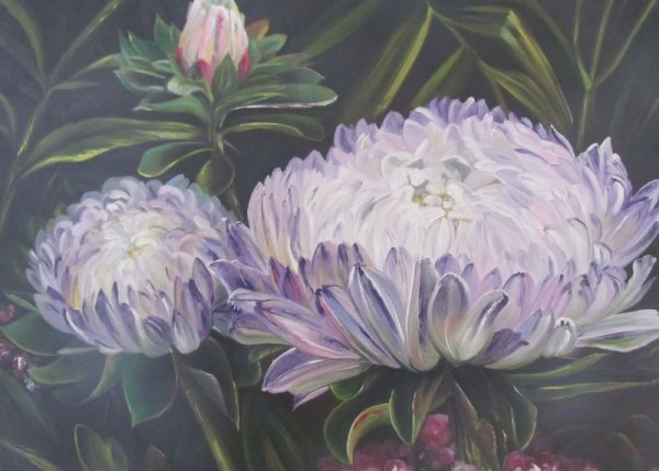 Астры акрилом