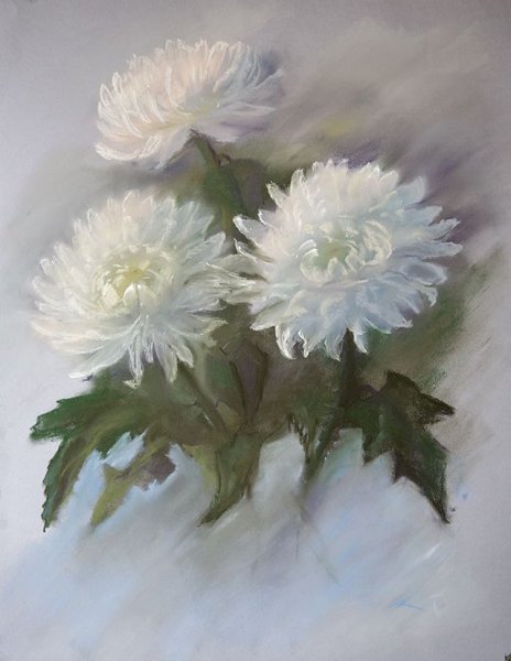 Хризантемы акрилом